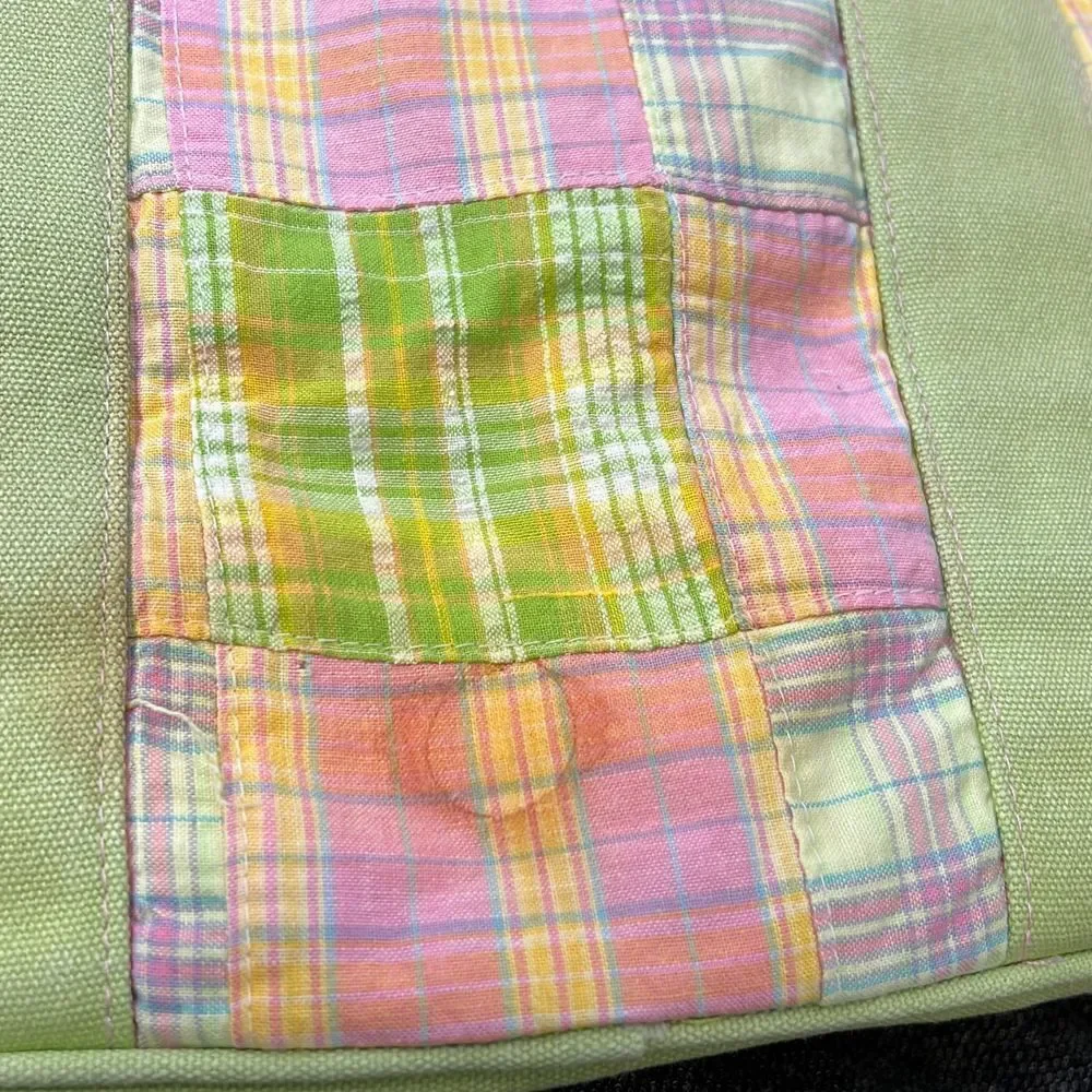 RED Pastel Patchwork Tote Bag